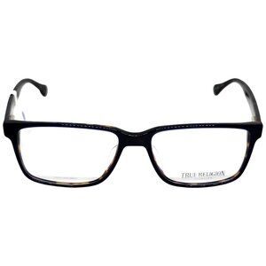 True Religion Duke NAV Eyeglass Frames 57-17-145 Navy Tortoise Rectangle Men’s